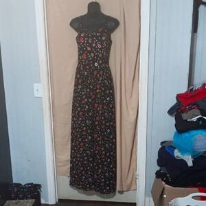 Floral Black Maxi Dress